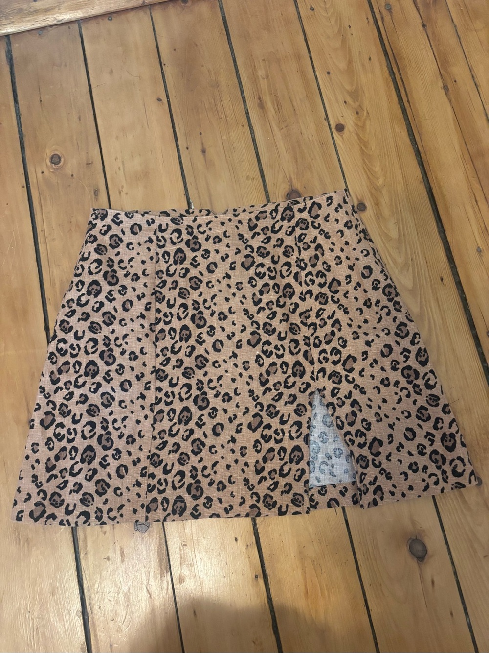 Reformation cady leopard print skirt
